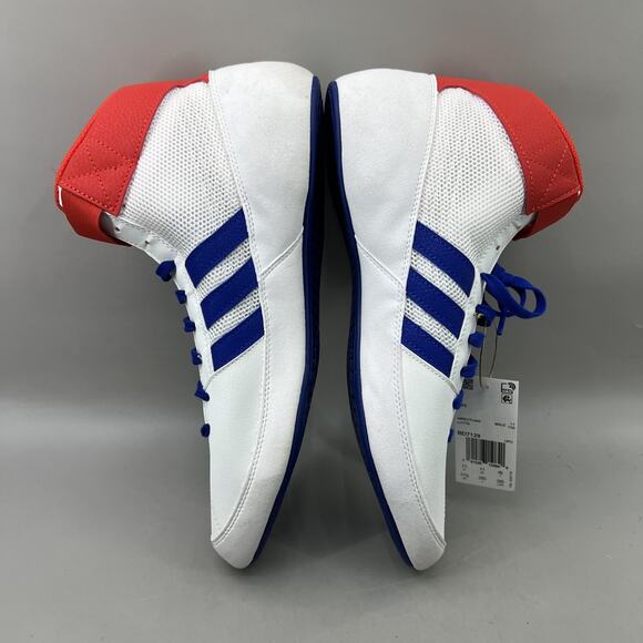 Adidas HVC 2 Wrestling Shoes Men Size 11.5 White Red Blue Lightweight Sneakers main image 5